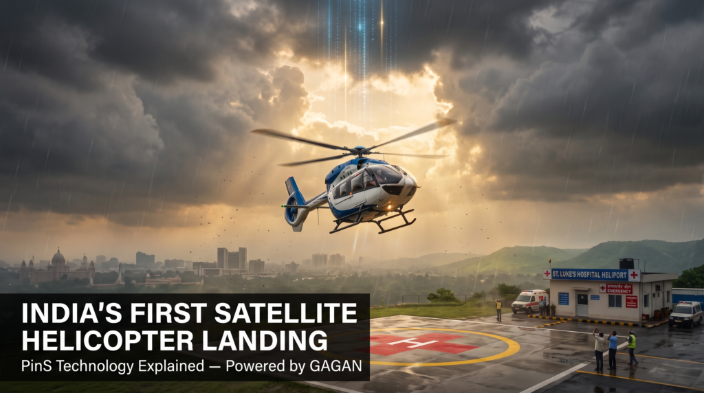 India's First Satellite Helicopter Landing: PinS Explained india's first satellite helicopter landing